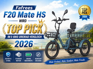 Fafrees F20 Mate HS wird Top Pick im E-Bike-Dreirad Vergleich 2026