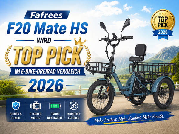 Fafrees F20 Mate HS wird Top Pick im E-Bike-Dreirad Vergleich 2026