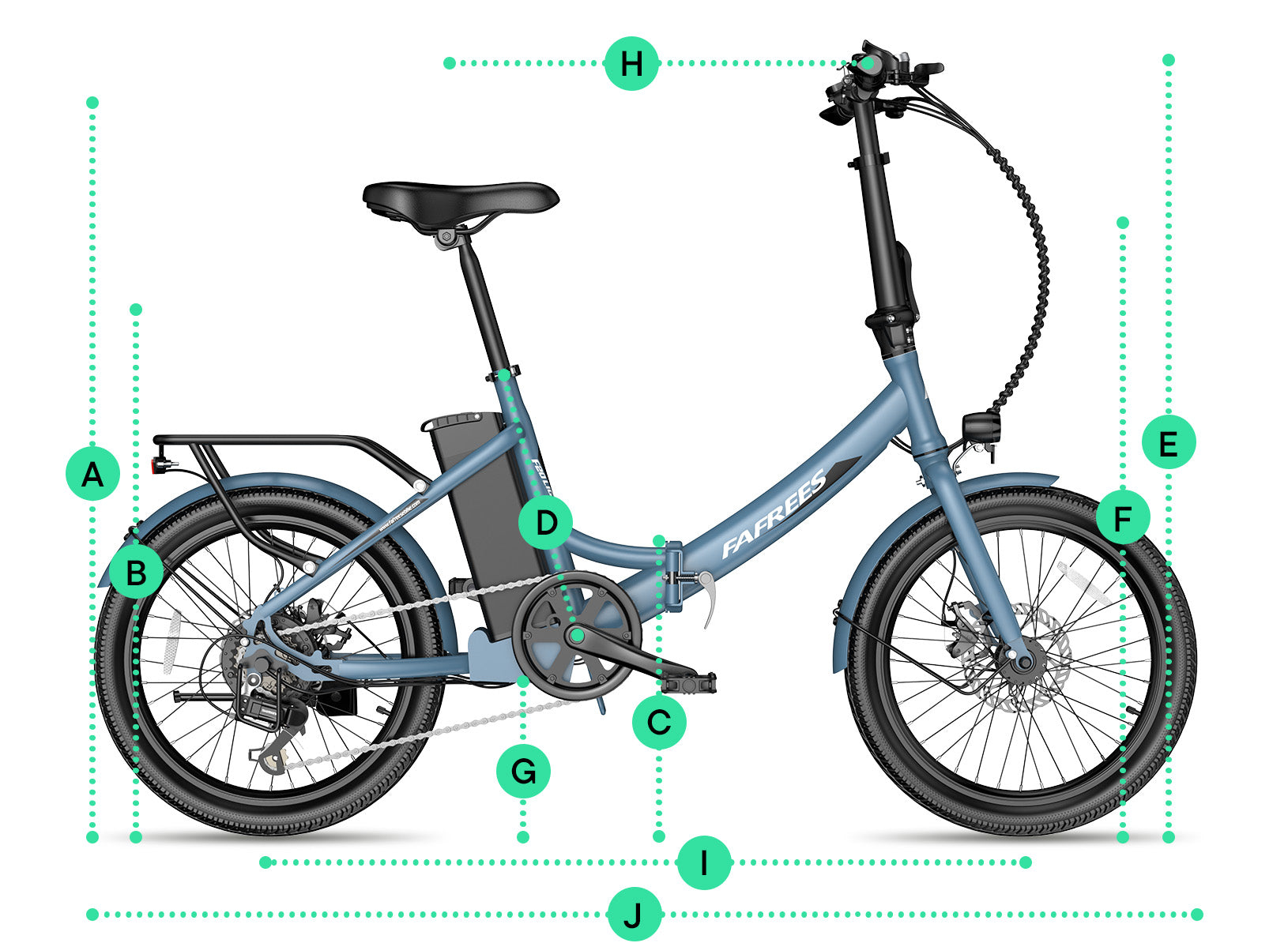 longwise falt klapprad e bike F20: Light, City, Step-Thru, Folding E-bike